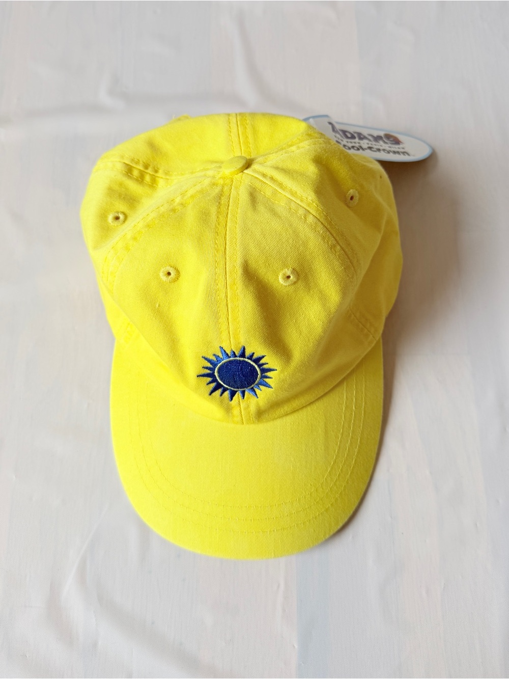 Adams yellow dad hat cap adjustable strap Cool Crown mesh lining 60 trips New